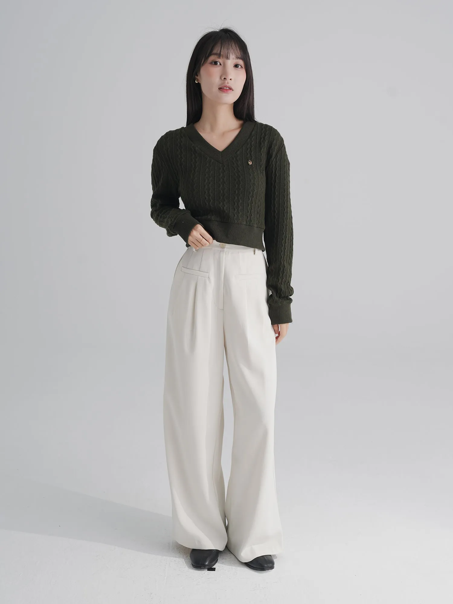 Riveria Signature Cable Knit Top