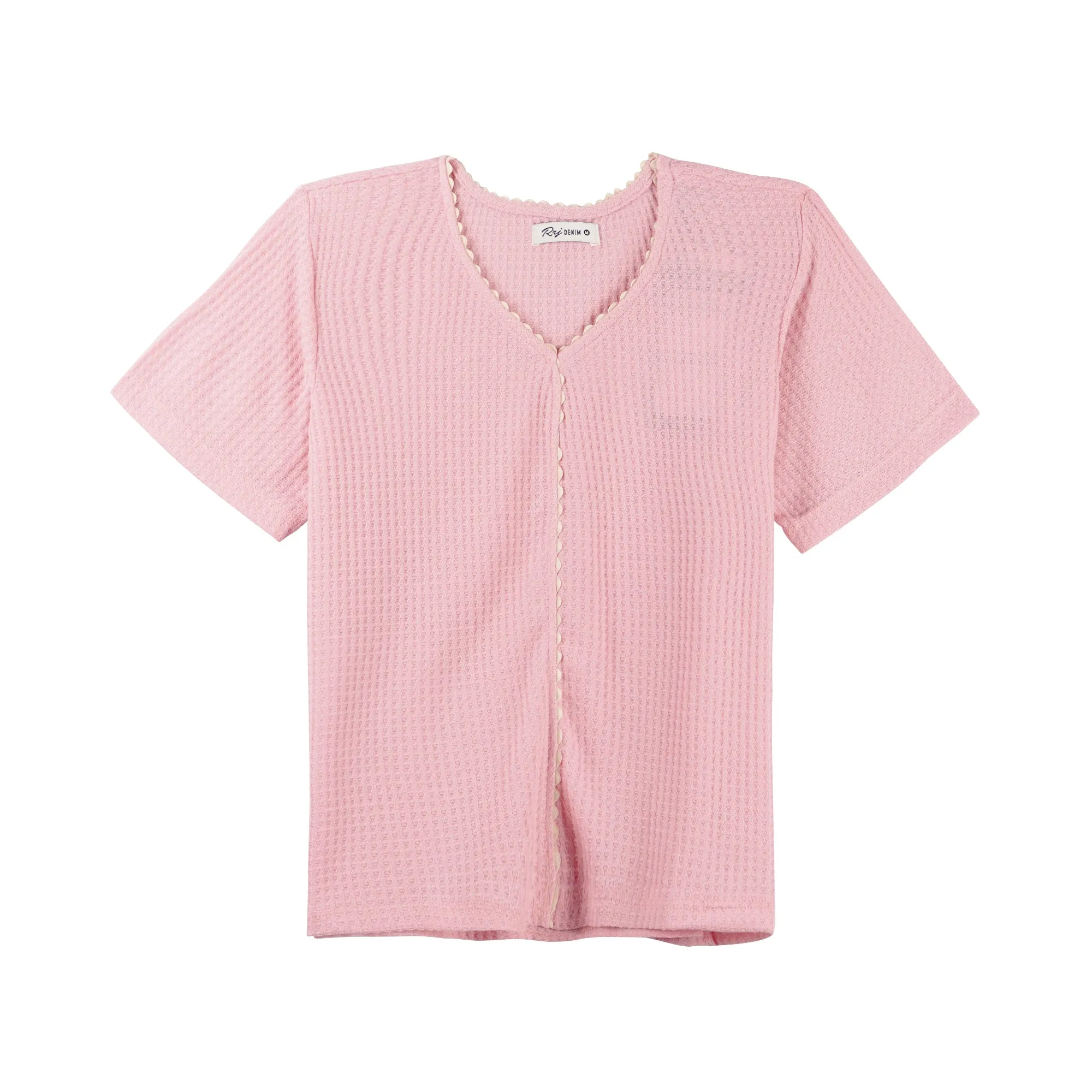 RRJ Basic Tees for Ladies Boxy Fitting Shirt Trendy fashion 143472 (Pink)