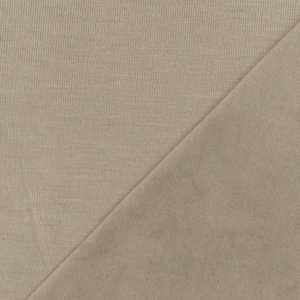 Soft Taupe Solid Stretch Spandex Bamboo Jersey Knit Fabric