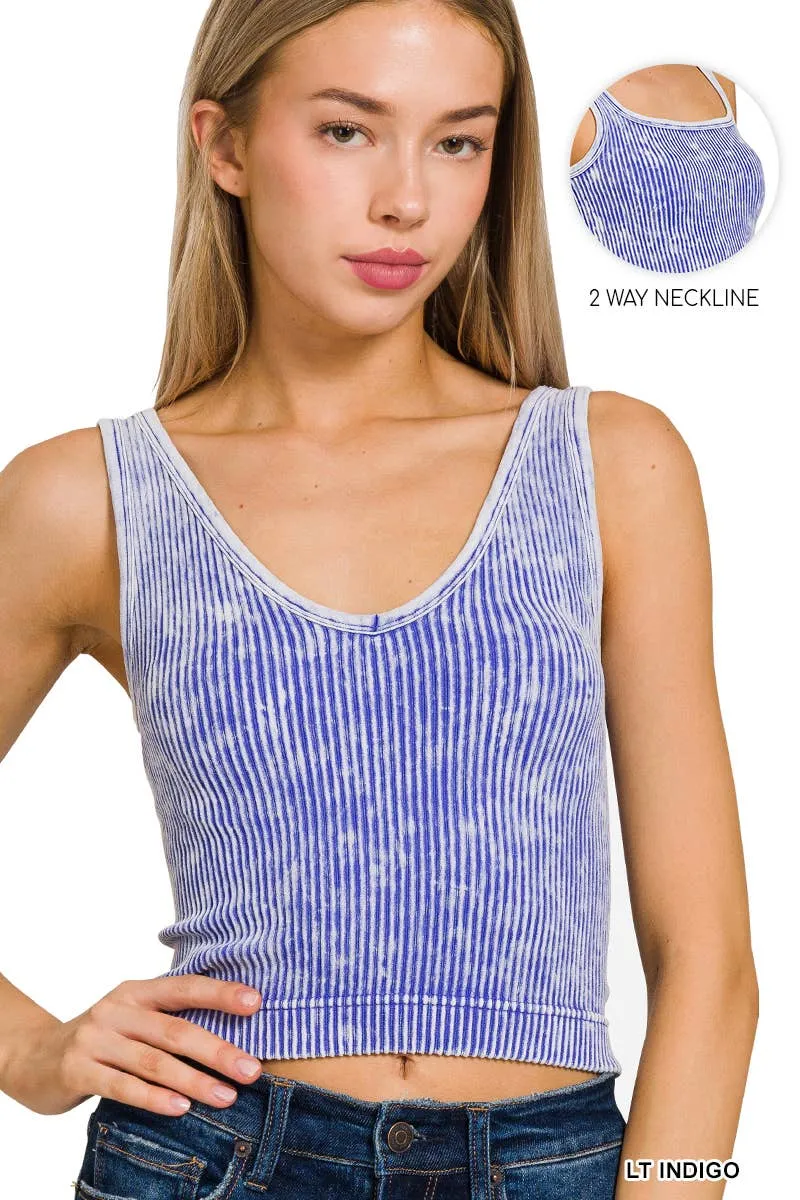 Square Neck Line Cropped Tank