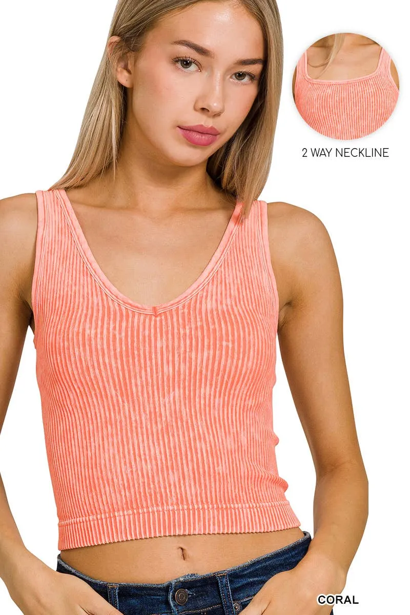 Square Neck Line Cropped Tank