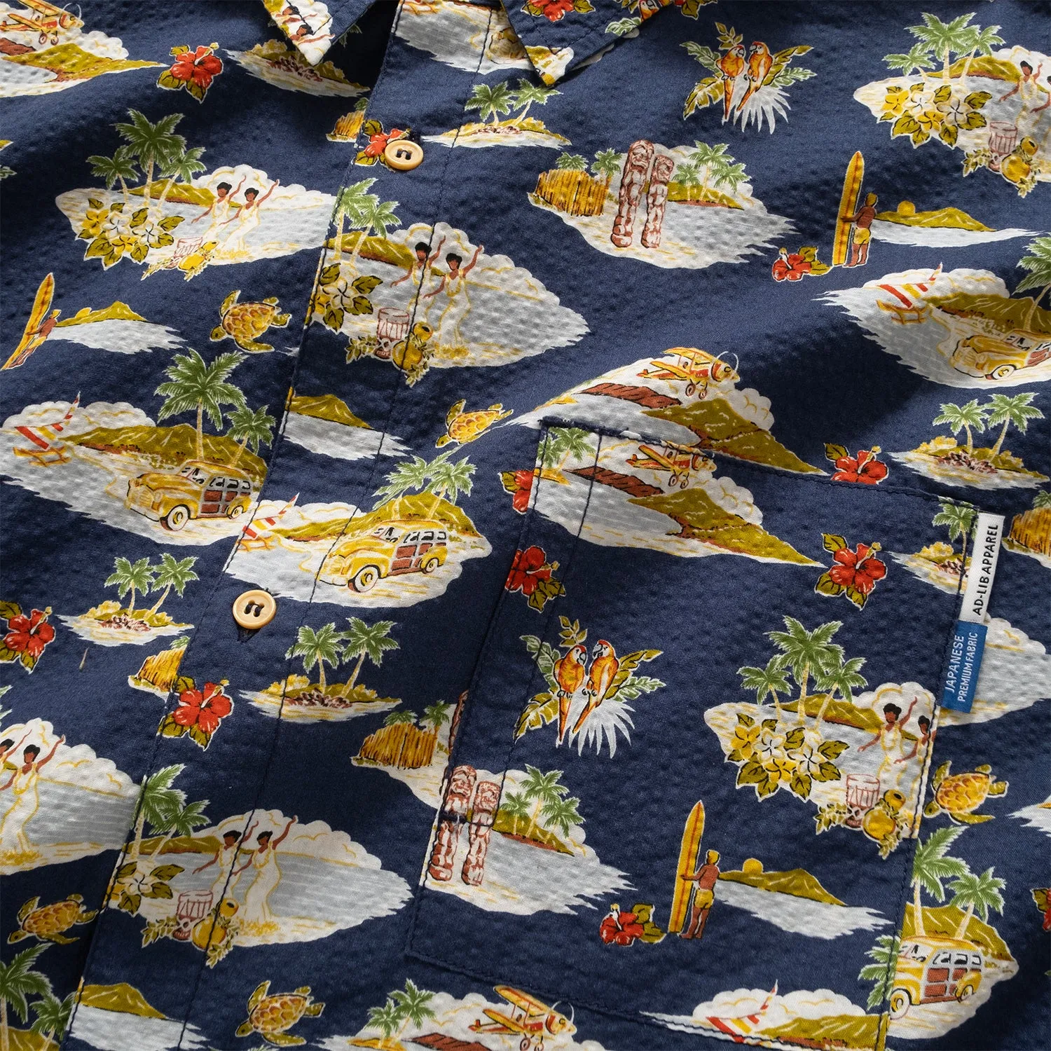 (ST364) Japan Made Fabric Pattern Shirt