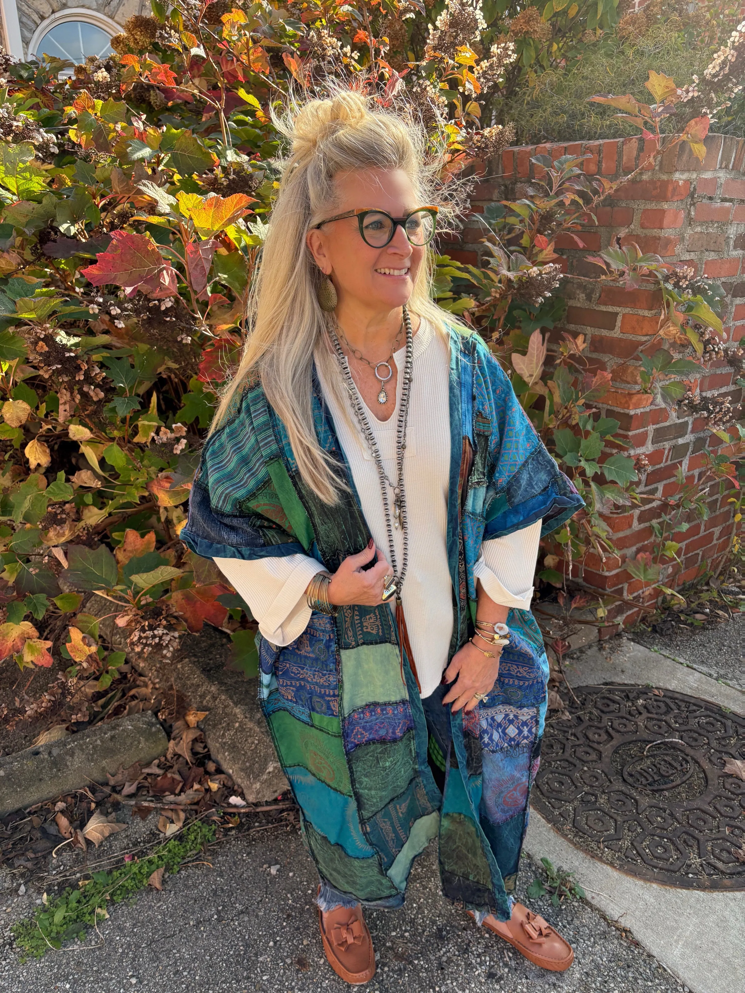 Take On The World Patchwork Kimono