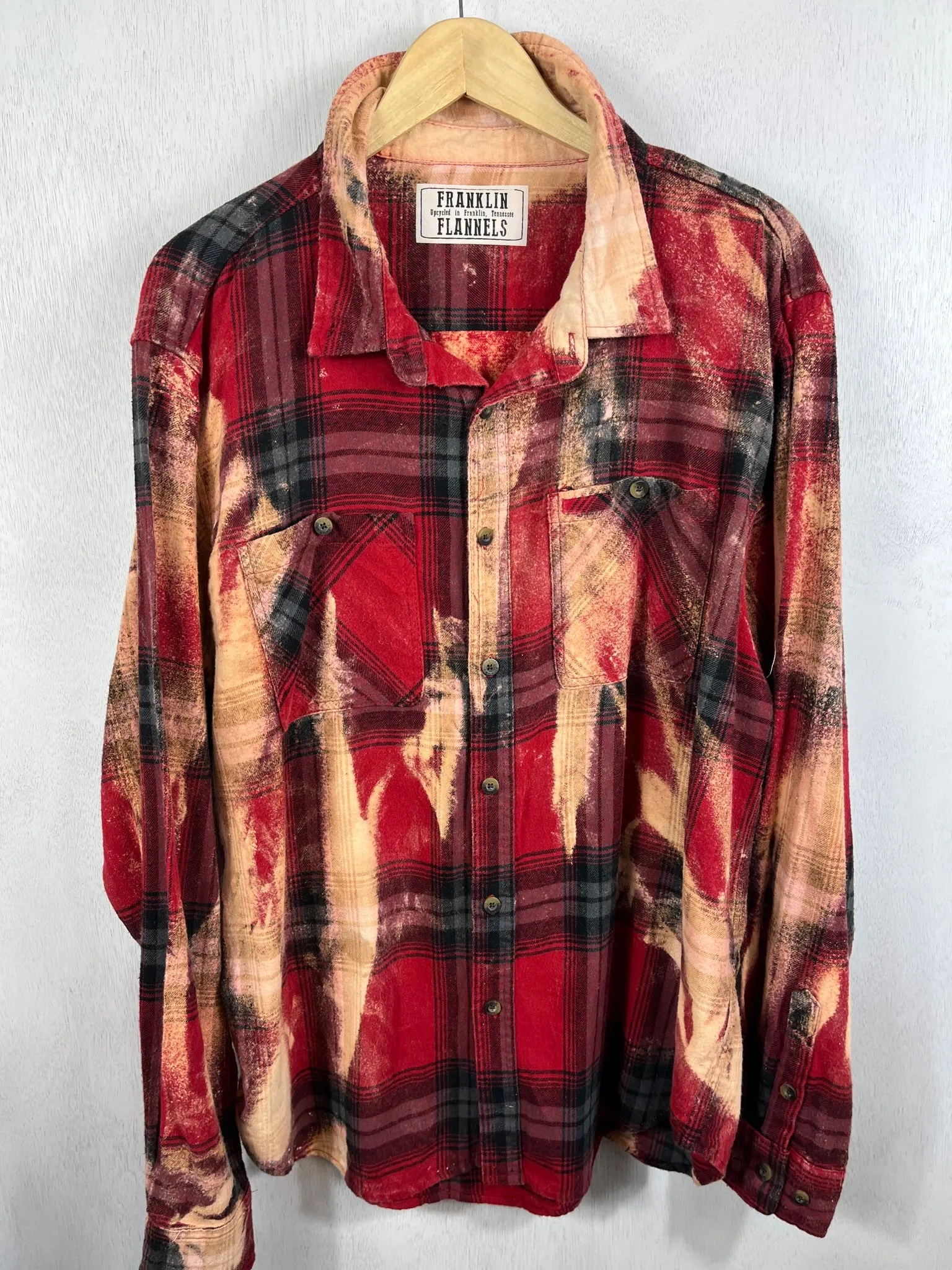 Vintage Red, Gold and Black Flannel Size XL