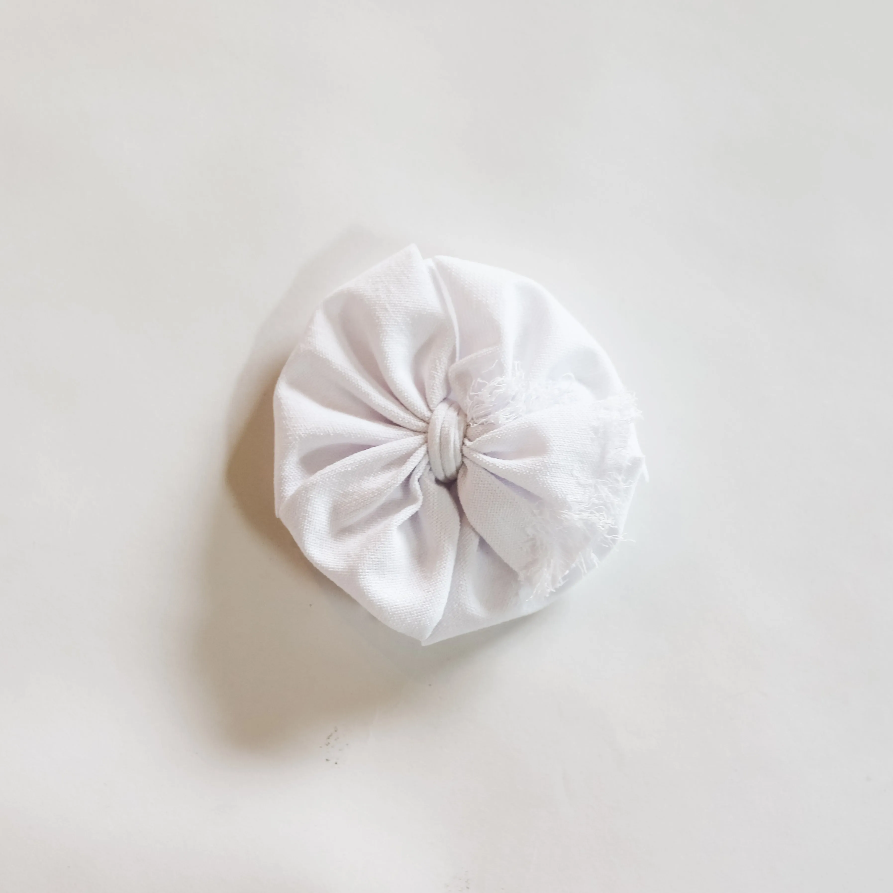 White Distressed Bow