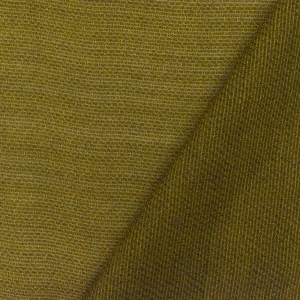 Wood Olive Solid Silk Dobby Woven Fabric